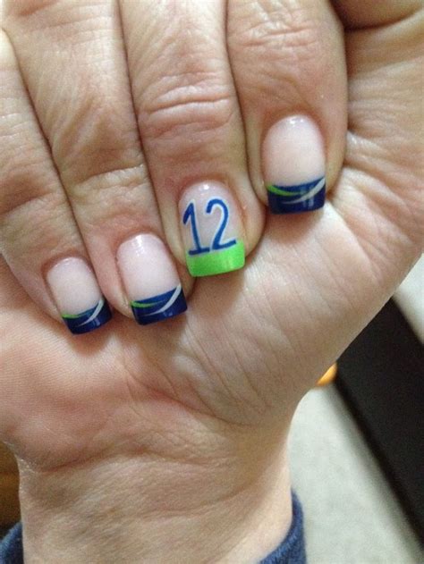 Seahawks Nails Design Seahawks Nails Finger Nail Art