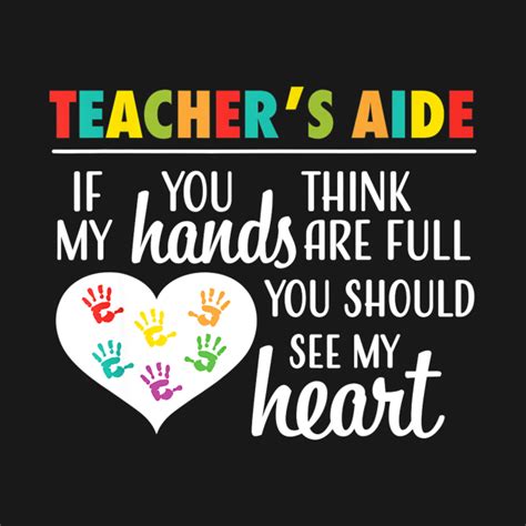 Teacher Aide Appreciation Cute Heart T Shirt For Women Teacher T