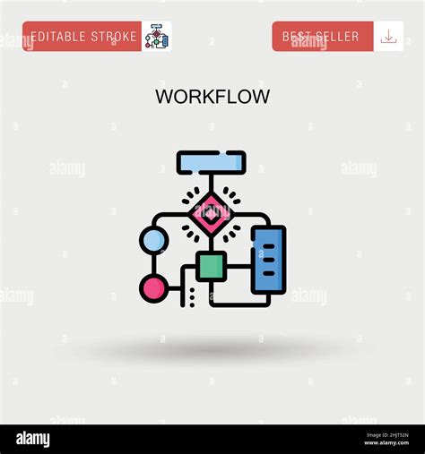 Workflow Simple Vector Icon Stock Vector Image And Art Alamy