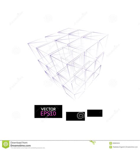 Cube Geometry Construction Icon Stock Vector Illustration Of Book