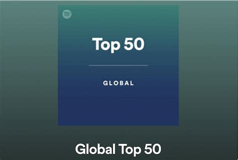 Spotifys Global Top 50 Chart
