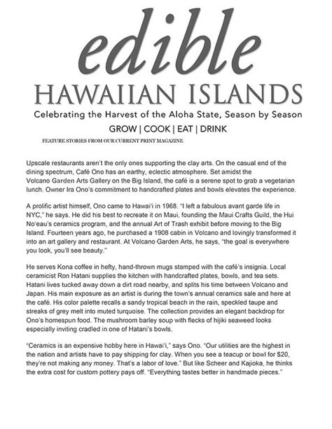Edible Hawaiian Islands Cafeono