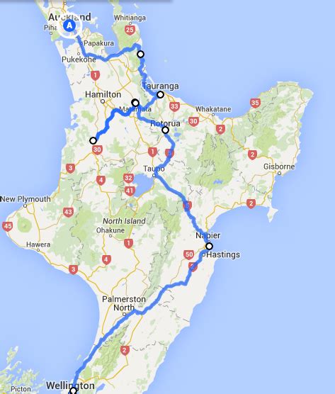 Itinerary North Island New Zealand New Zealand Cities