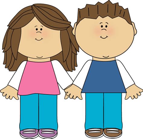 brother and sister clip art image