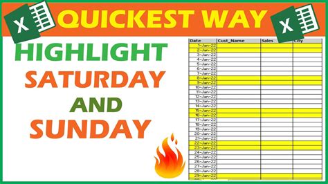 Highlight Saturday And Sunday In Excel Highlight Weekends And
