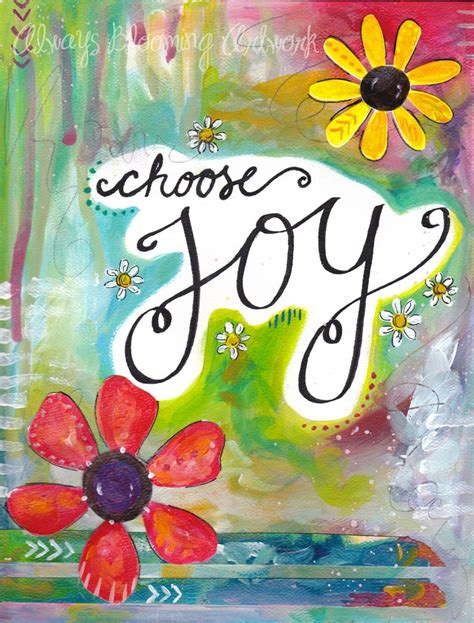 Choose Joy Art Inspirational Art Print 85x11 Inch Etsy