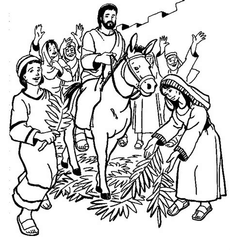 Download High Quality Palm Sunday Clipart Coloring Transparent Png