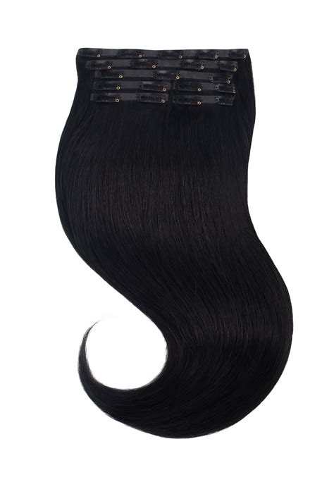 Jet Black Clip In Hair Extensions Glam Seamless Glam Seamless Hair
