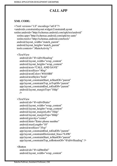 Pgm 8 Call save App - mad aaplication - CALL APP XML CODE: