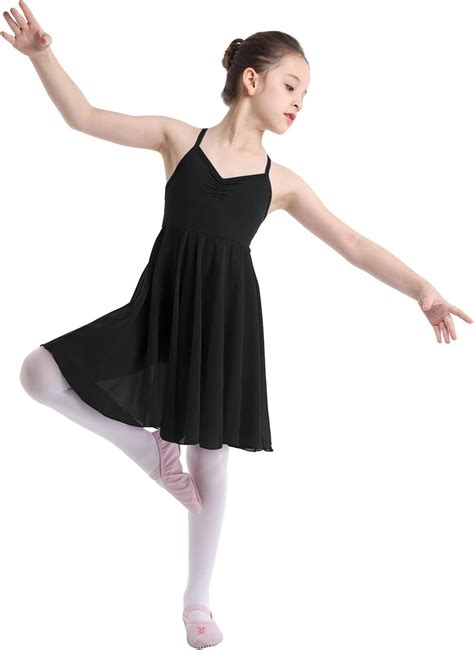 Girls Kids Lyrical Dance Dress Ballet Gymnastics Leotard Crop Topskirt