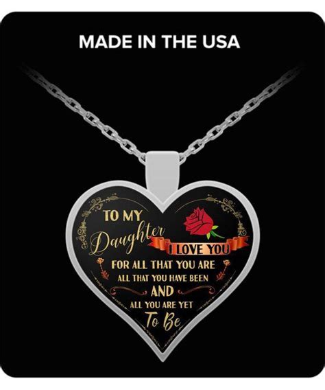 Best valentines day quotes #gifts #valentinesday #quotes. To My Daughter Necklace For Her Mother Daughter Necklace ...