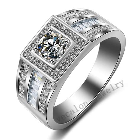 Looking for men's engagement rings or fashion rings? New Jewelry Men Fine Jewelry 100% Real 925 Sterling silver ...