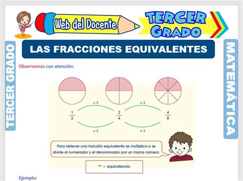 Las Fracciones Equivalentes Para Tercer Grado De Primaria Web Del