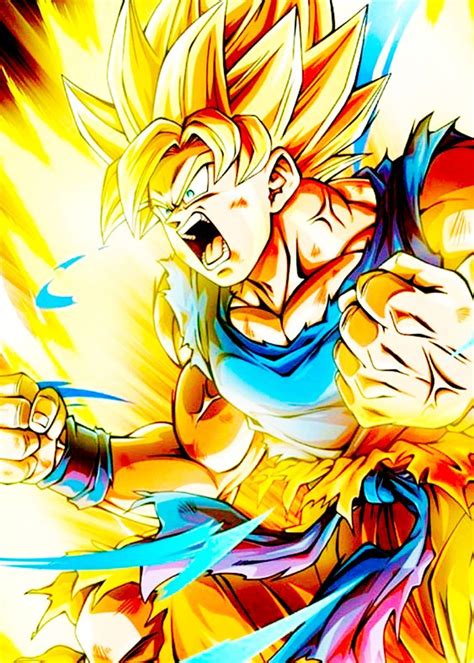 Goku Saiyan Metal Poster Fakun Displate In 2021 Dragon Ball