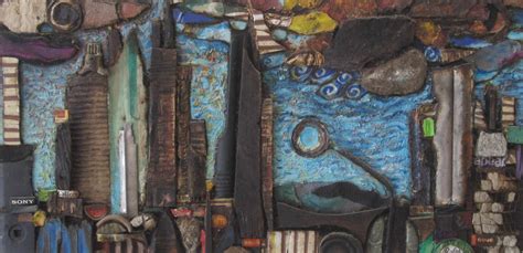 Found Object Assemblage From Nyc Series Mosaic Art Art Painting