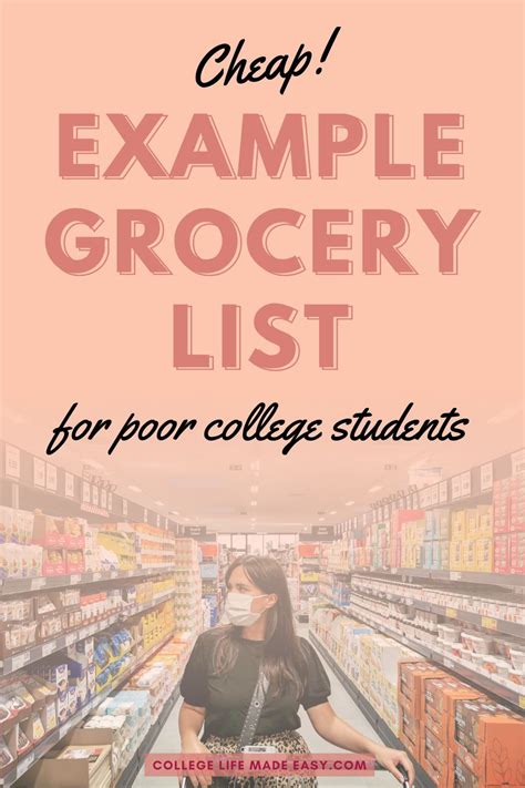 Basic College Grocery List The Poor Student Must Haves Artofit