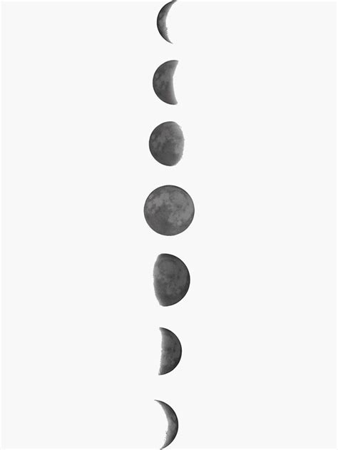 Moon Phases Sticker By Lil Salt In 2020 Moon Cycle Tattoo Moon