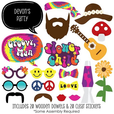 Free Printable Hippie Photo Booth Props Printable Templates