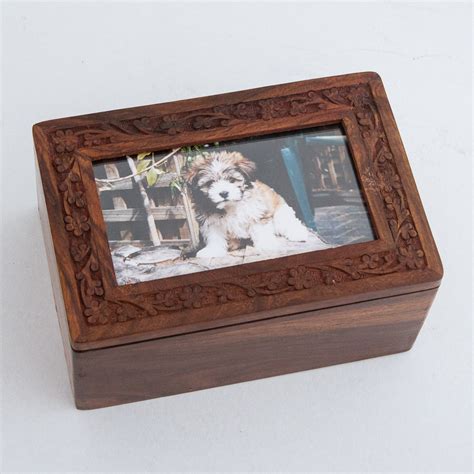 Talk with us about cremation options, urns, and more. Engraved Wooden Photo Box Pet Urn | Pet Urns, Pet Cremation Urn, Dog Urns, Pet Memorial, Pet ...