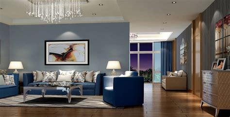 Slate Blue Living Room Modern House
