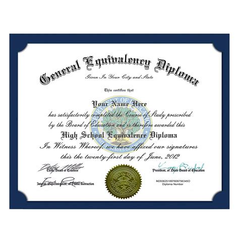 Ged Diploma Personalized Novelty Diplomas Authentic ...