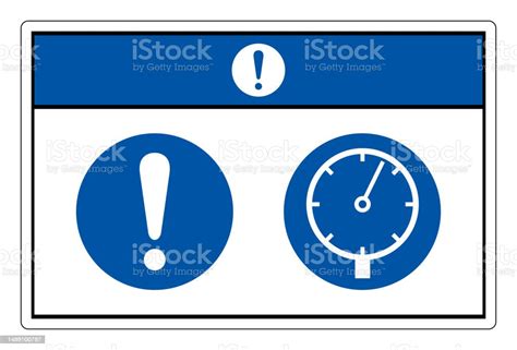 Notice Pressure Symbol Signvector Illustration Isolated On White