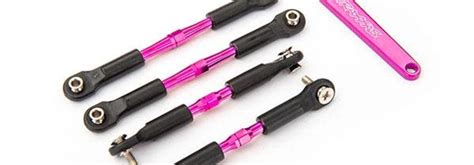 Traxxas Turnbuckles Aluminum Pink Anodized Camber Links Front