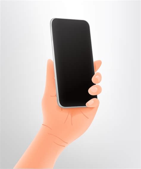 Premium Vector Hand Holding Modern White Premium Smartphone