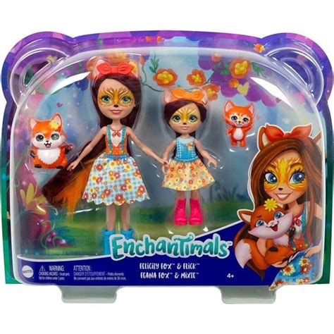 Coffret Enchantimals Poupee Cm Felicity Renard Flick Et Feana