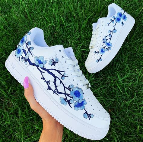 Made from angelus leather paints, this shoe not only looks great but also has great durability. Custom Nike Air Force 1 with blue cherry blossoms ...