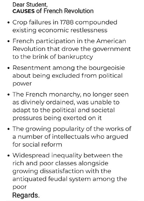 Causes Of French Revolution Explain Social Science The French