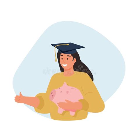 Financial Education Illustration Student Characters Investing Money In
