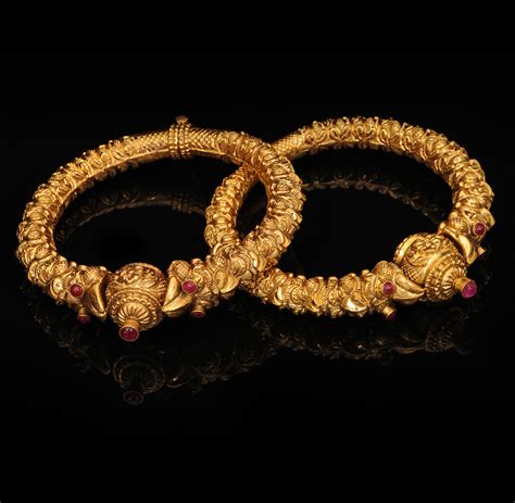 Gold Necklace Blog Latest Antique Gold Bangle Models
