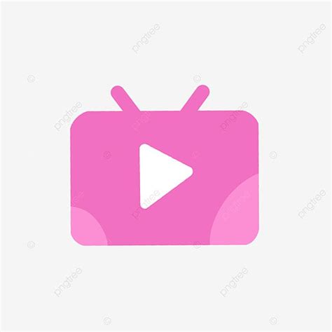 Pink Video Start Logo Pink Warm Cartoon Png Transparent Clipart