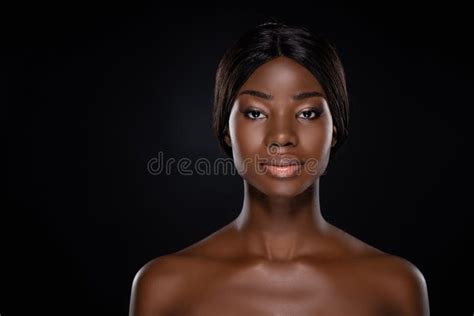 Donna Afro Americana Nuda Chiusa Fotografia Stock Immagine Di