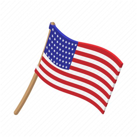 Cartoon American Flag Transparent
