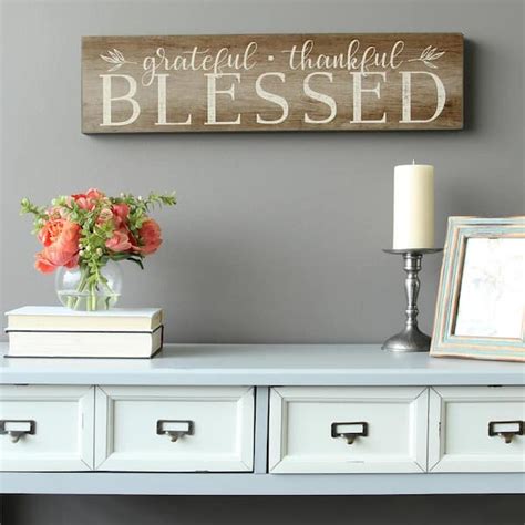 Stratton Home Decor Grateful Thankful Blessed Decorative Sign Wall