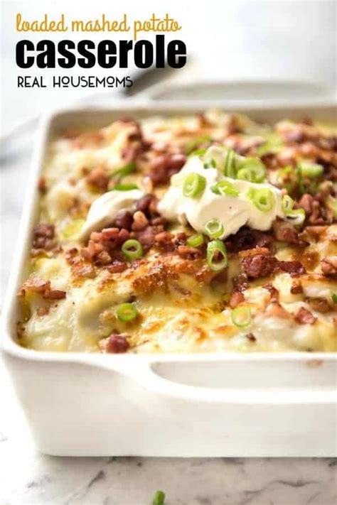 Sediakan air panas dan gravy powder secukupnya untuk dipadankan dengan mashed potato yang telah dibuat tadi. Loaded Mashed Potato Casserole ⋆ Real Housemoms