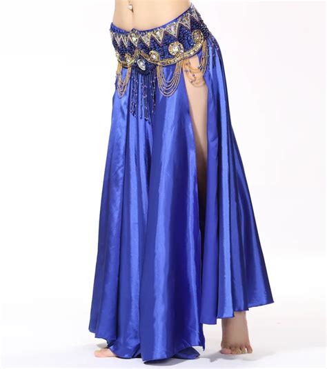 Women Sexy Side Slit Belly Dance Satin Skirt 11 Colors Buy Cheap Belly Dance Skirtswomen