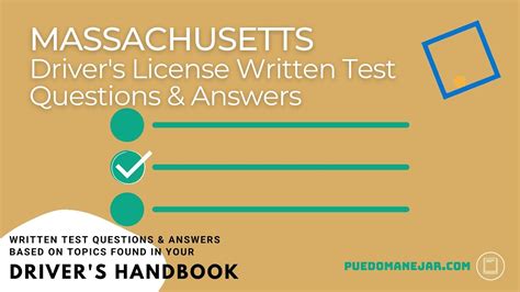 Massachusetts Rmv Written Test Questions And Answers For Real The Ma