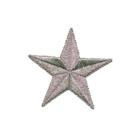 25 Inch Metallic Silver Iron On Star Patch Applique Pink Stars