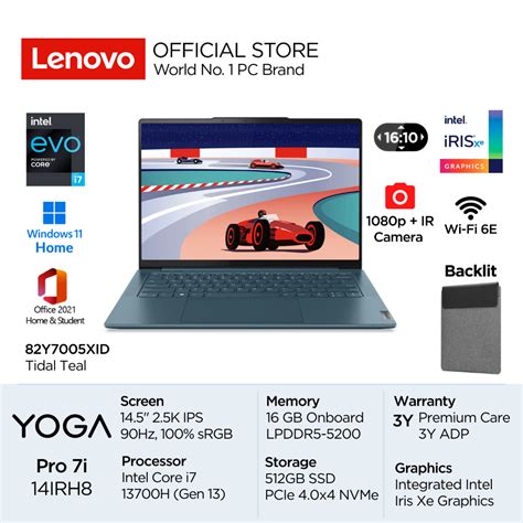 Jual Lenovo Yoga Pro 7i 14irh8 5xid Intel Core I7 13700h Evo Win11 16gb