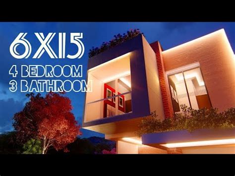 Desain rumah dengan garasi dan carport. Desain Rumah 6x15 Dengan 4 Kamar Tidur Minimalis Modern ...