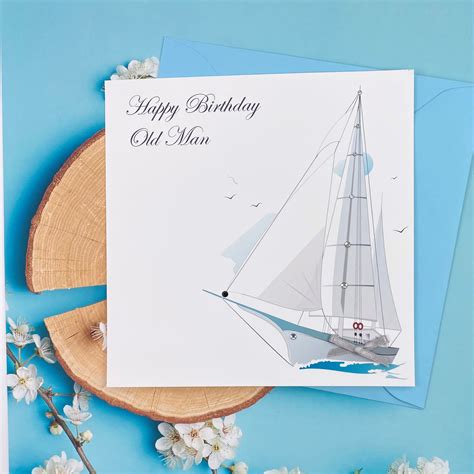 Handmade Birthday Card Sailing Boat Handmade Cards Pink And Posh