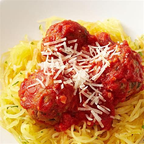 Spaghetti Squash And Meatballs Recipe Clean Eating Recipes Clean