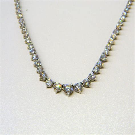 10ct Graduated Diamond Necklace Db Gems