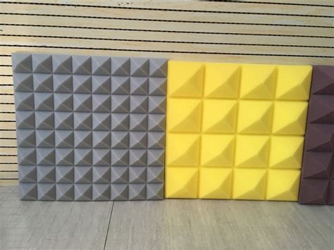The sound absorption of acoustic insulation concrete (aic) can be improved by forming open pores in concrete matrices by either using a porous aggregate or foam agent. Sound Insulation Sponge Pyramid Model Shape Foam Panel ...