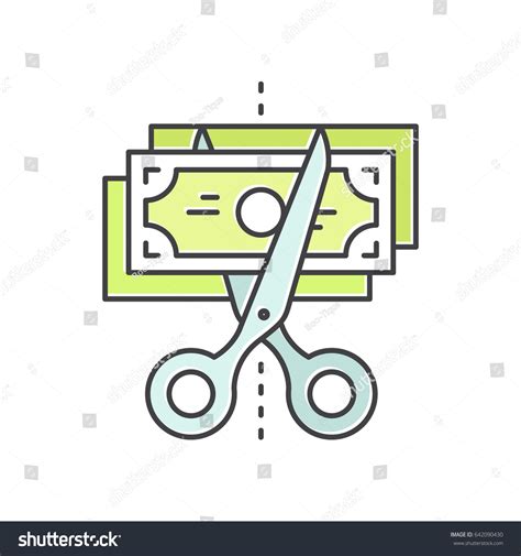 Vector Icon Style Illustration Budget Cut Stock Vector Royalty Free