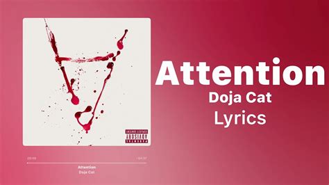 Doja Cat Attention Lyrics Youtube