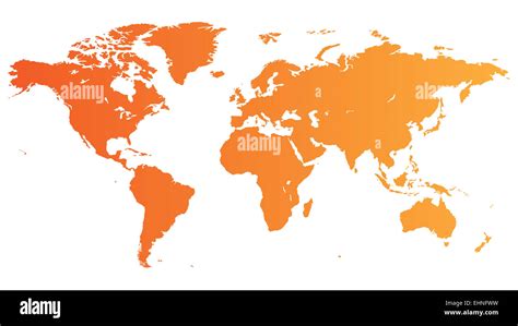 Orange World Map Stock Photo Alamy